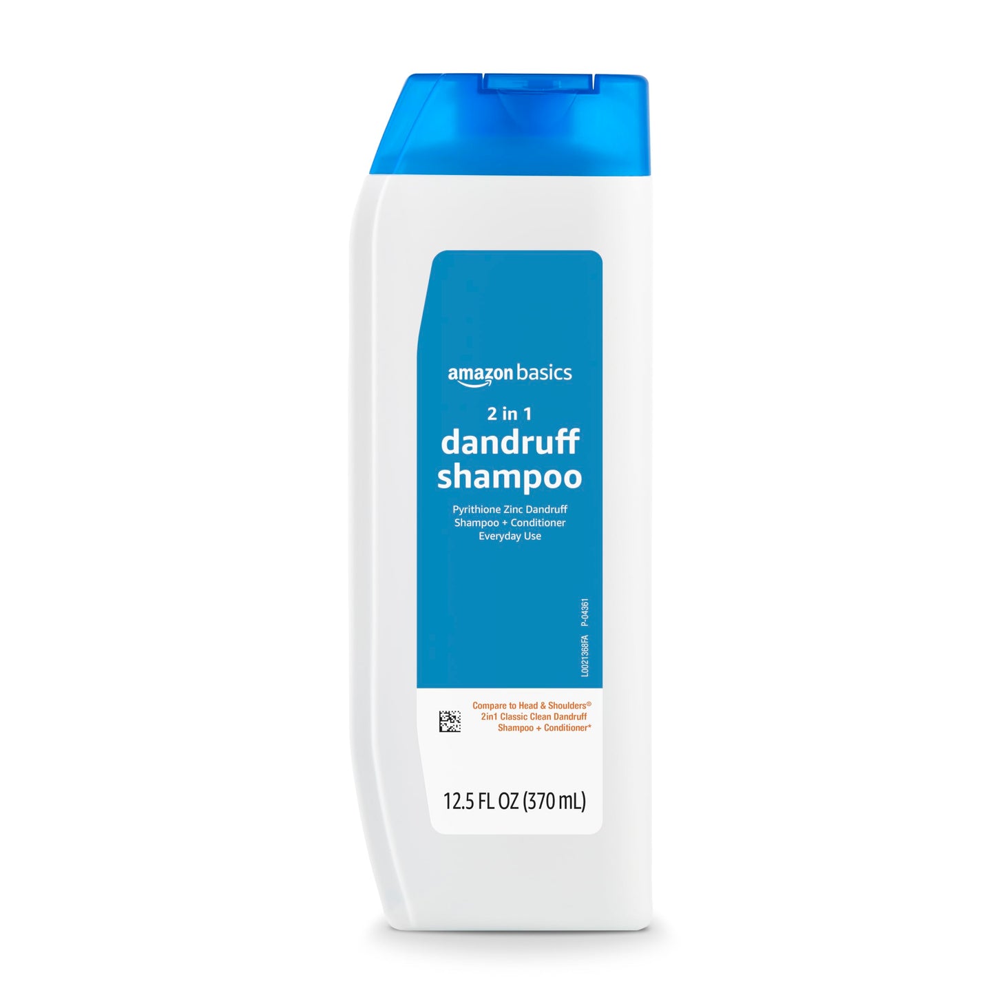 Amazon Basics 2-in-1 Anti-Dandruff Shampoo and Conditioner for Itchy Scalp, Scalp Care, Gentle, pH Balanced, Paraben-Free, Safe for All Hair Types, 12.5 Fl Oz, 6-Pack (Previously Solimo)
