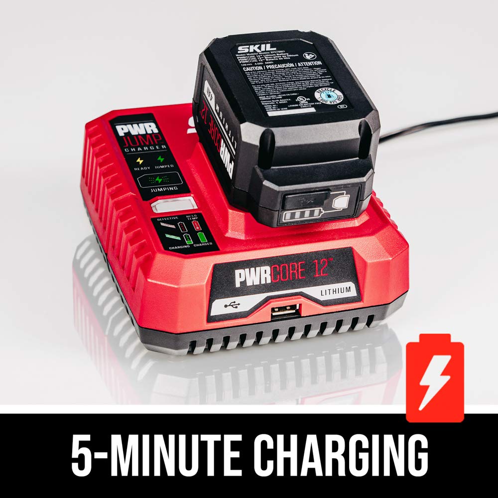 SKIL 20V Compact Reciprocating Saw Includes 2.0Ah PWR CORE 20 Lithium Battery and Charger - RS582902