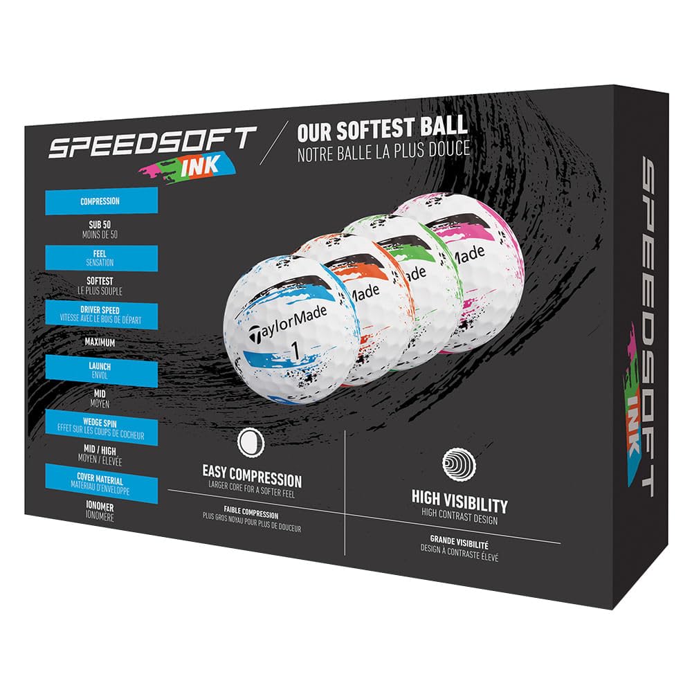 TaylorMade Golf Speed Soft Ink Multi Pack Golf Balls