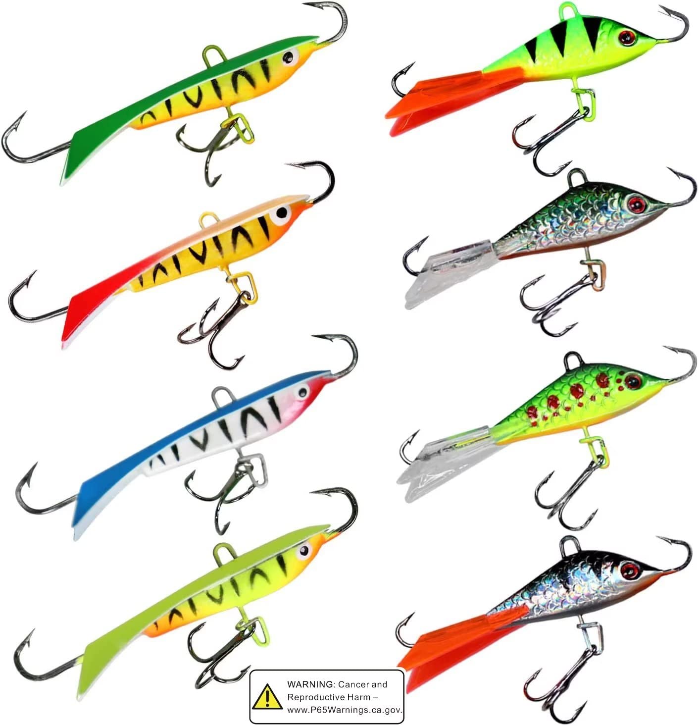 THKFISH Ice Fishing Jigs Kit, Jigs Heads for Ice Fishing Gear, Ice Fishing Lures for Panfish, Crappie, Walleye, Perch, Trout and Bluegill 18/40/70pcs