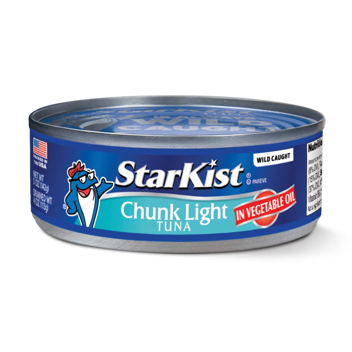 StarKist Chunk Light Tuna in Water, 5 oz (8 Pack) Canned Tuna Fish, Wild Caught, Gluten Free, Ready to Eat, Perfect for Salads, Keto Meals and Snacks, with 20g Protein & 90 Calories Per Serving