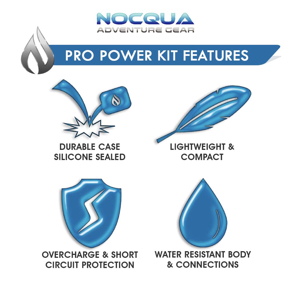 Pro Power Water-Resistant Battery & Charger Kit - Compatible with GPS, Depth & Fish Finders, & Most 12 Volt Electronics