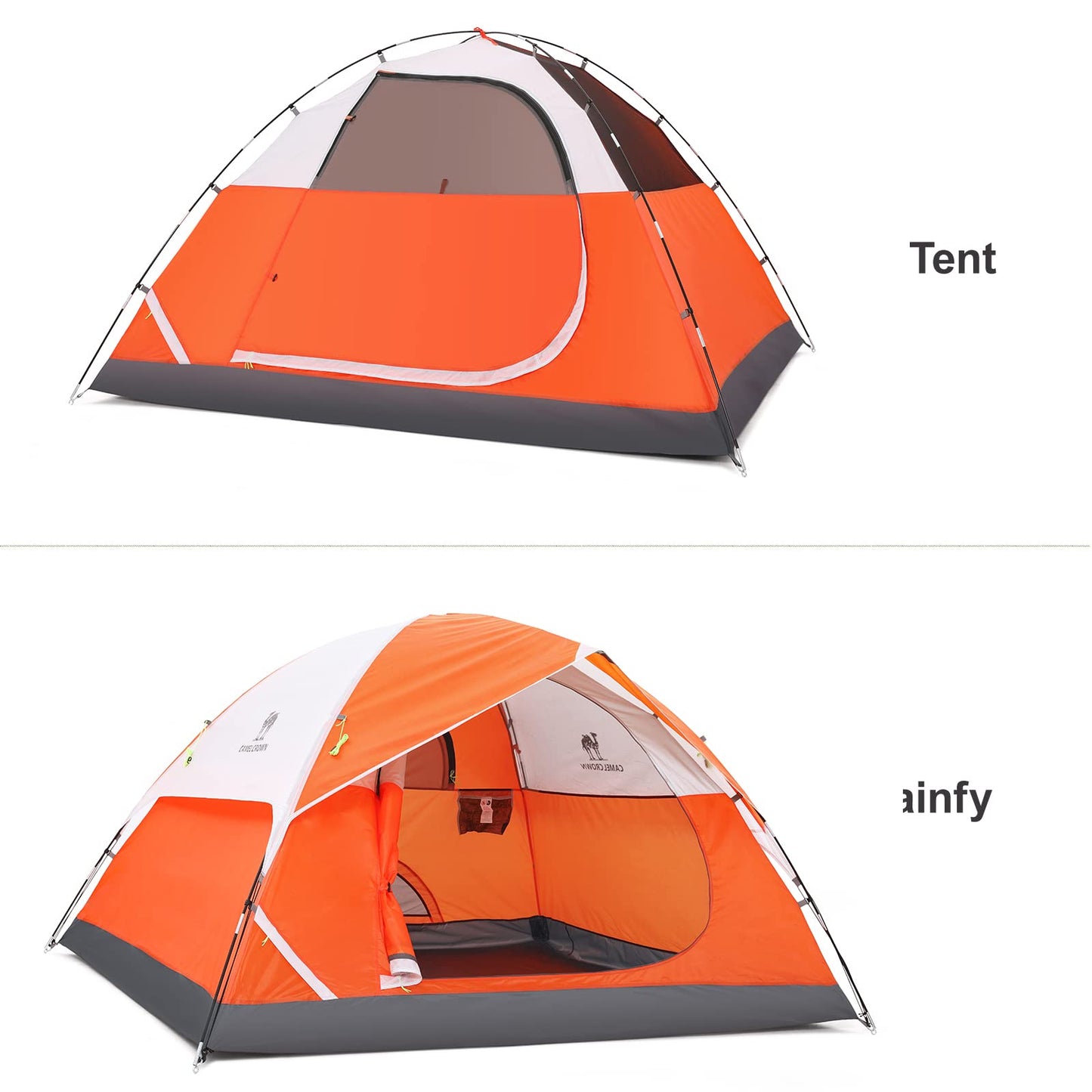 CAMEL CROWN Tents for Camping 2/3/4/5 Person Camping Dome Tent, Waterproof,Spacious, Lightweight Portable Backpacking Tent for Outdoor Camping/Hiking
