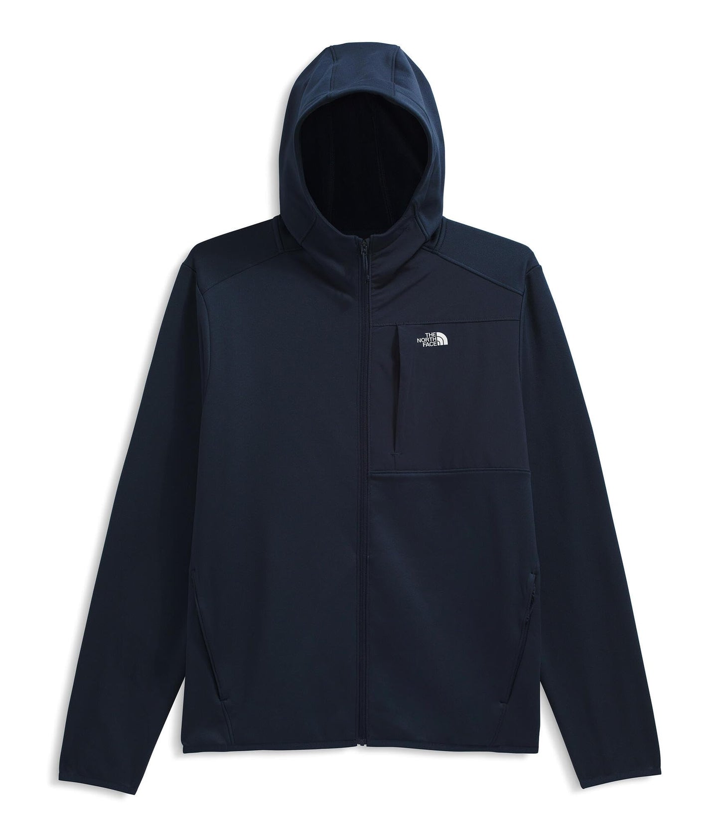 THE NORTH FACE Men's TNF Performance Fleece Full Zip Hoodie | Lightweight Hooded Top, Elastic Binding & Zip Pockets