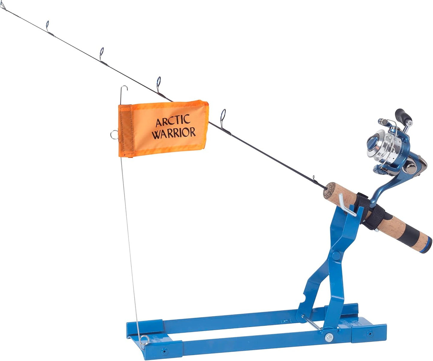 Clam Arctic Warrior Ice Fishing Tip-Up – Strike-Activated Rod Holder for Hands-Free Ice Fishing – Works with Most Rods & Reels – Model 8840