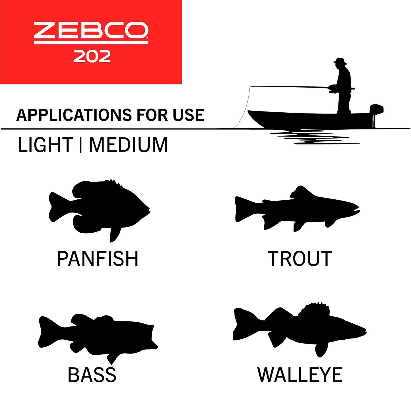 Zebco 202 Spincast Reel and Fishing Rod Combo, 5-Foot 6-Inch 2-Piece Fishing Pole, Size 30 Reel, Right-Hand Retrieve, Pre-Spooled with 10-Pound Cajun Line, Black/Red