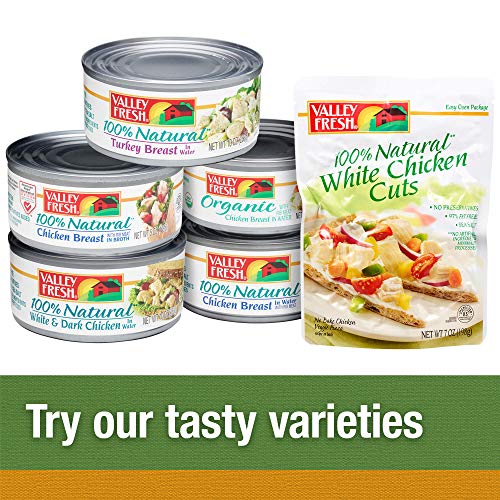 VALLEY FRESH, Chuck Chicken in Water, White & Dark, 10 Ounce (Pack of 12)