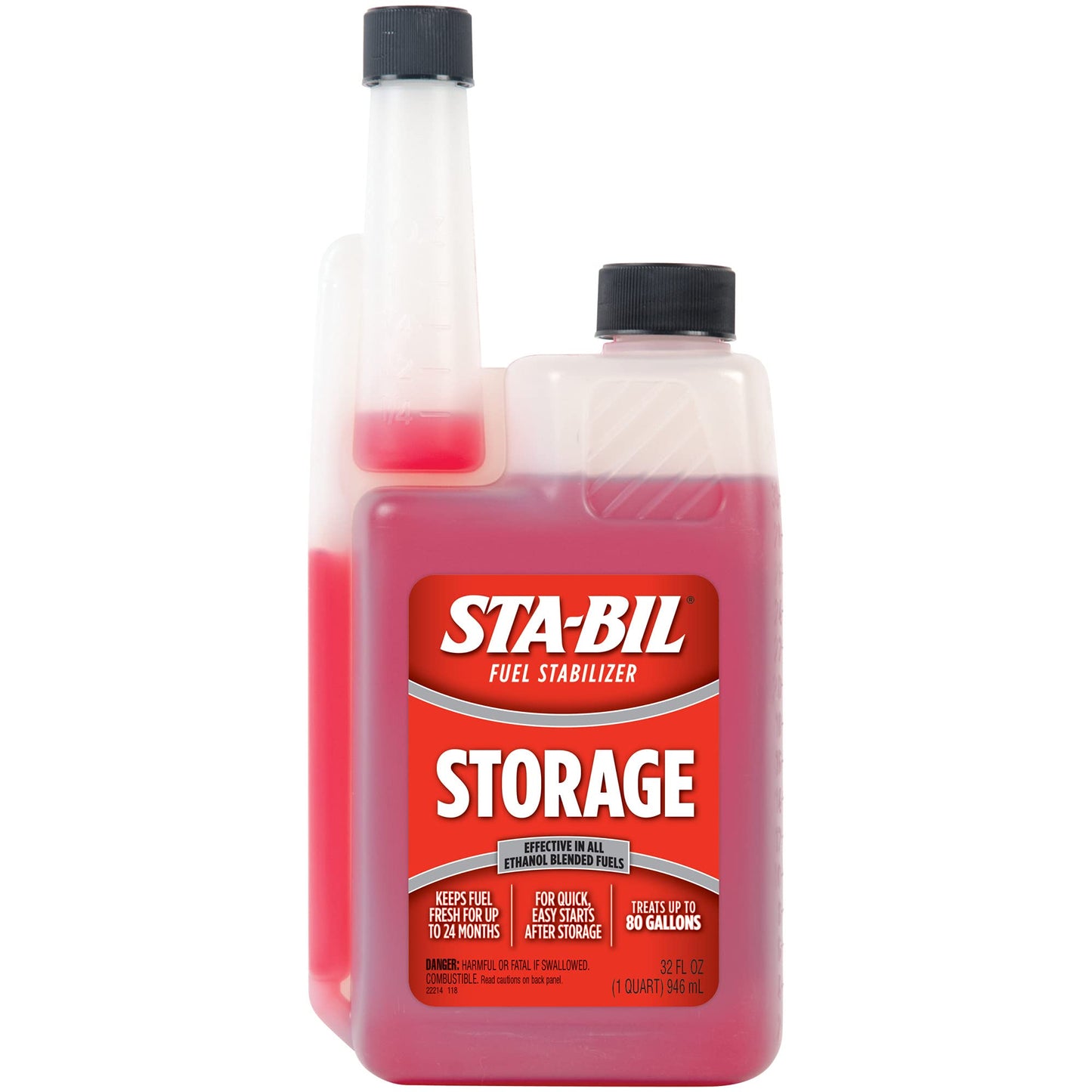 STA-BIL Storage Fuel Stabilizer | Keeps Fuel Fresh for 24 Months, Prevents Corrosion, Gasoline Treatment Fuel Additive that Protects Fuel System, Gas Stabilizer for Fuel Storage, 32 oz.