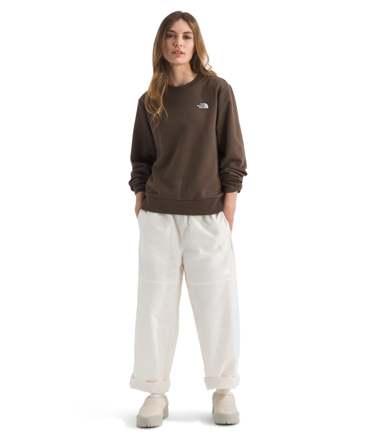 THE NORTH FACE Women's Evolution Simple Dome Crew | Ribbed Collar & Hem, Classic Logo