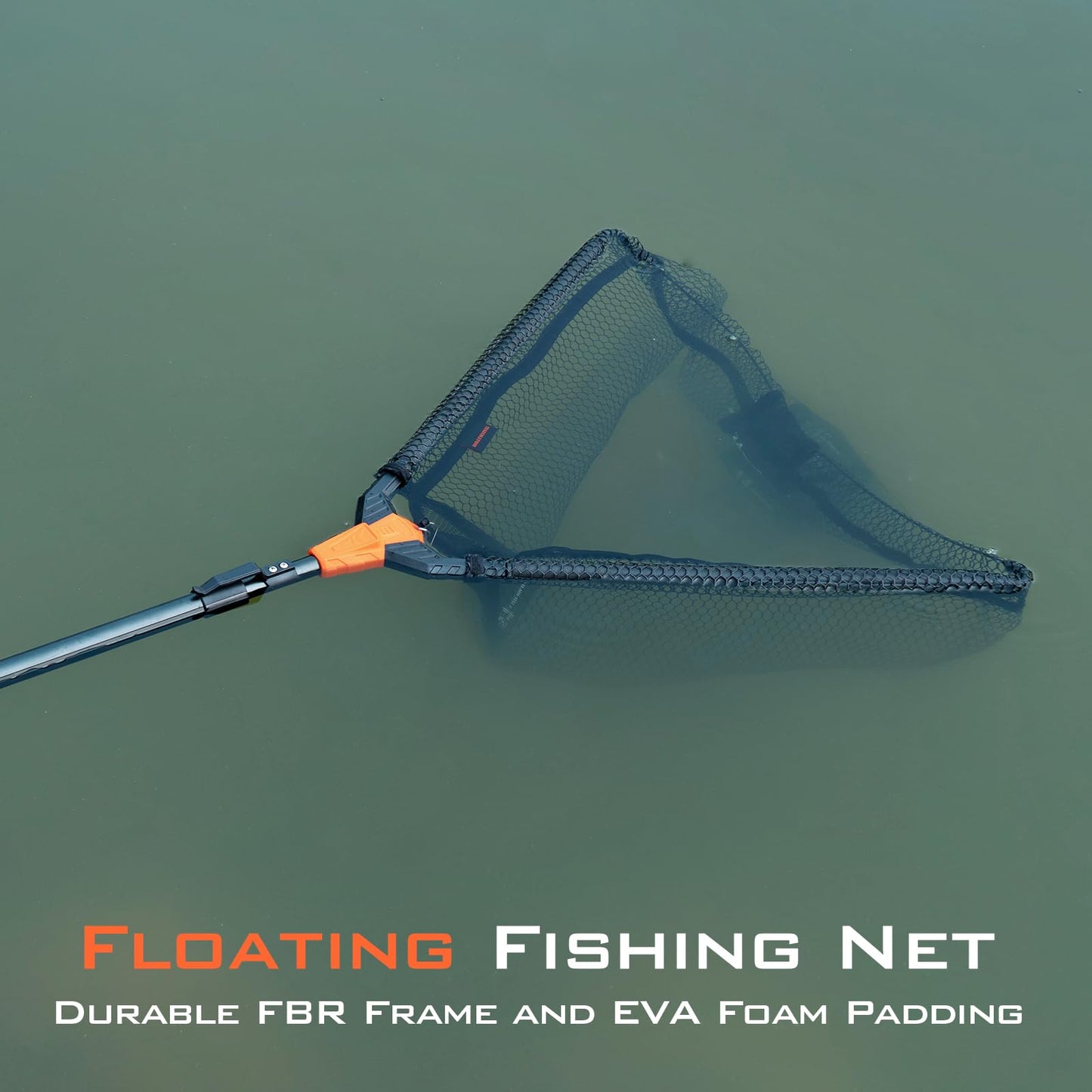 KastKing Pontus Fishing Net, Foldable & Lightweight Landing Net with Built in Length Scale, Strength Aluminum Handle, Fishing Gear and Gift for Men