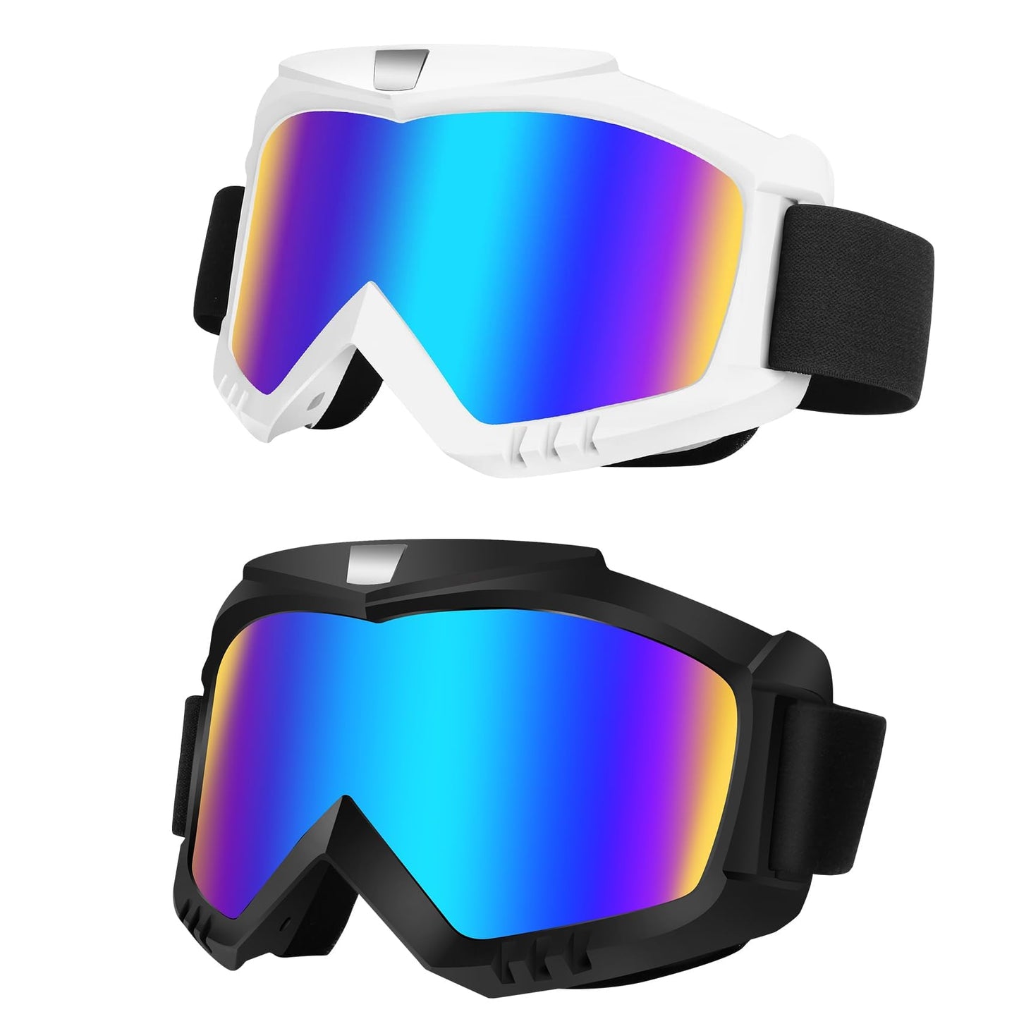 Lievermo Dirt Bike Goggles 2 Pack - Motorcycle, ATV, Riding, Ski, Windproof Racing Glasses