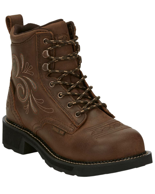 Justin Ladies Gypsy Steel Toe Wtrprf Work Boots