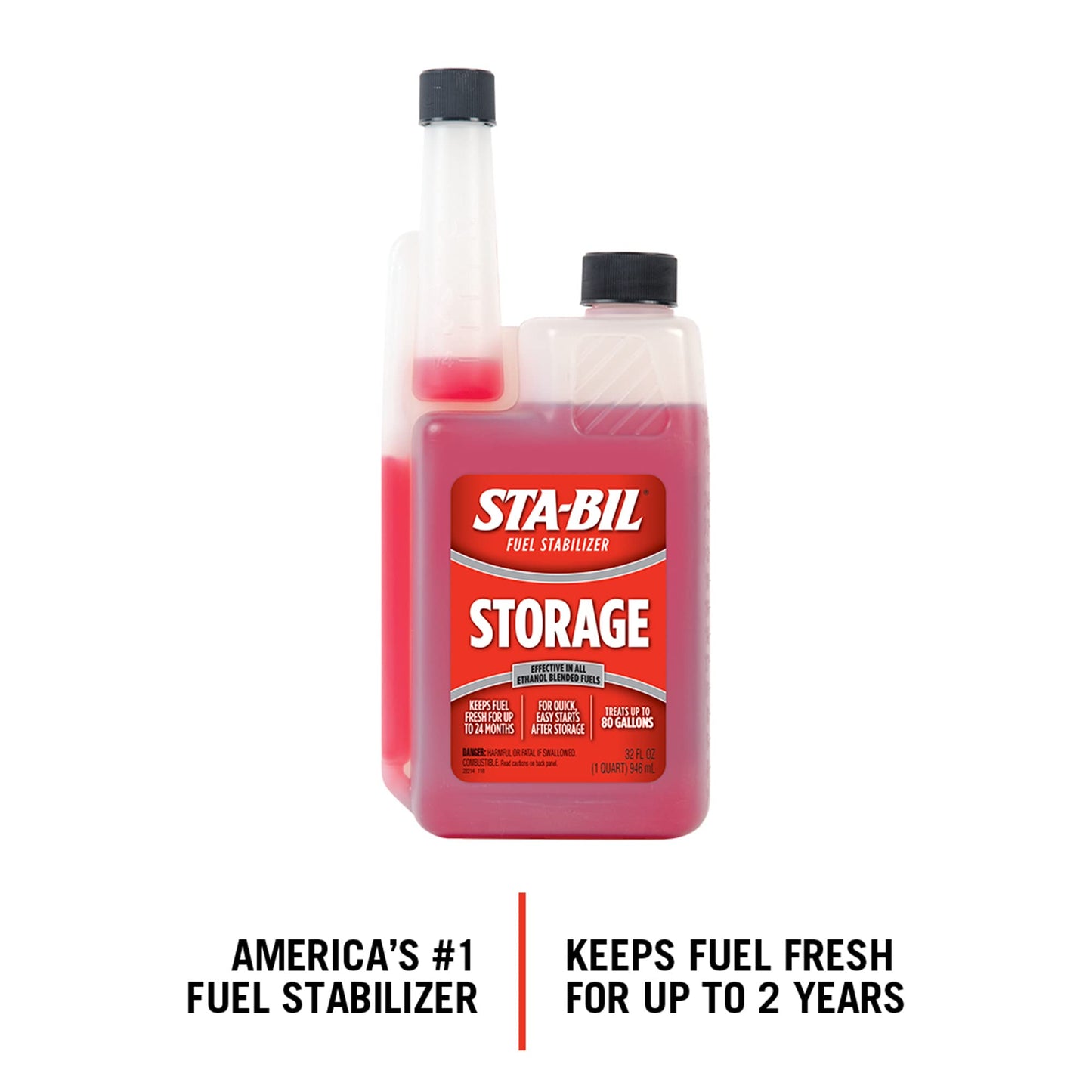 STA-BIL Storage Fuel Stabilizer | Keeps Fuel Fresh for 24 Months, Prevents Corrosion, Gasoline Treatment Fuel Additive that Protects Fuel System, Gas Stabilizer for Fuel Storage, 32 oz.
