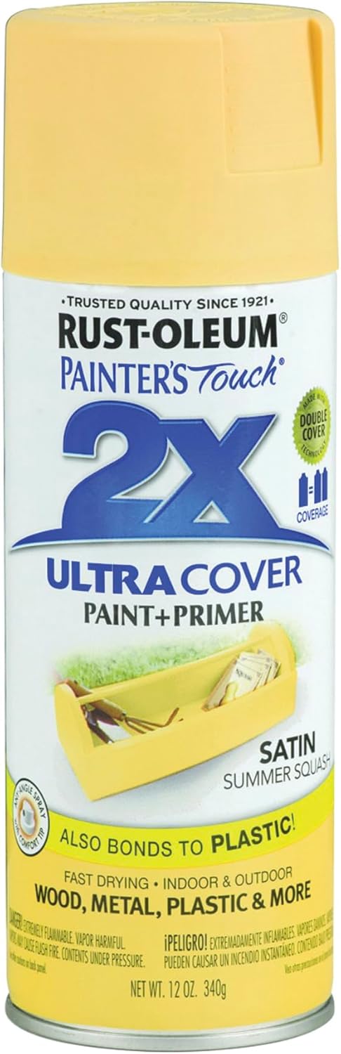 Rust-Oleum 331182 Painter's Touch 2X Ultra Cover Spray Paint, 12 oz, Ultra Matte Black