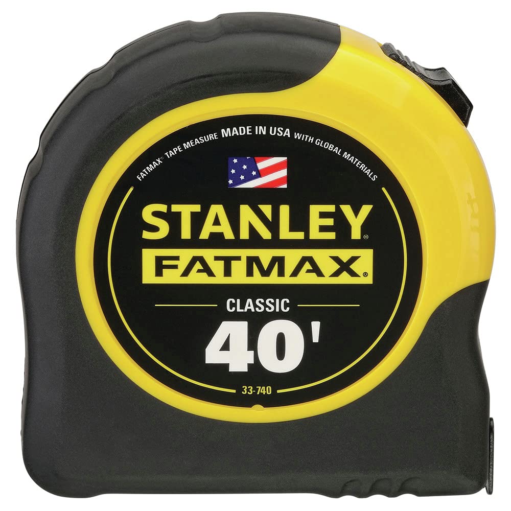 Stanley Tools FatMax 33-740 40-Foot Tape Rule with BladeArmor Coating,black; Yellow