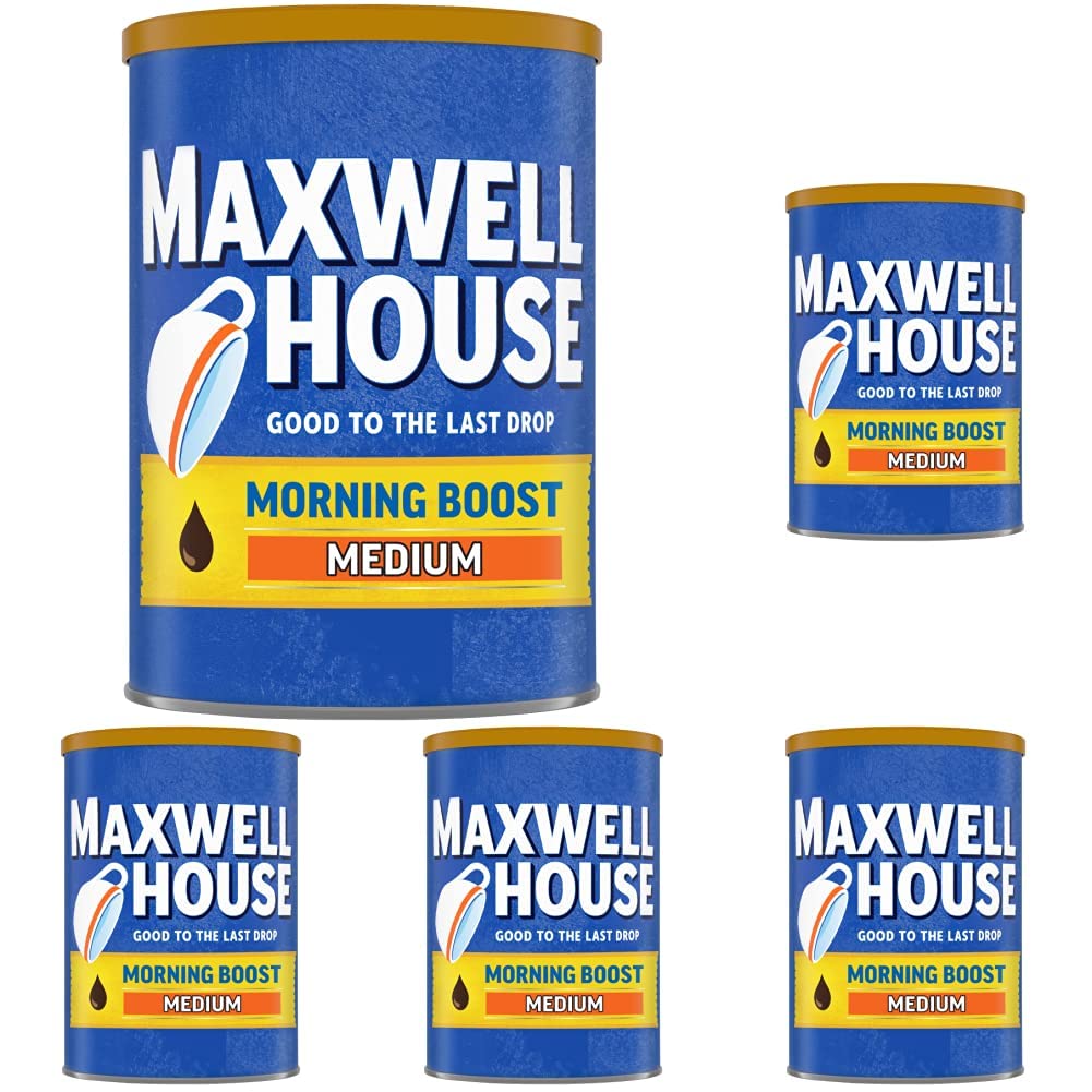 Maxwell House Breakfast Blend Mild Roast Ground Coffee, 38.8 oz Canister