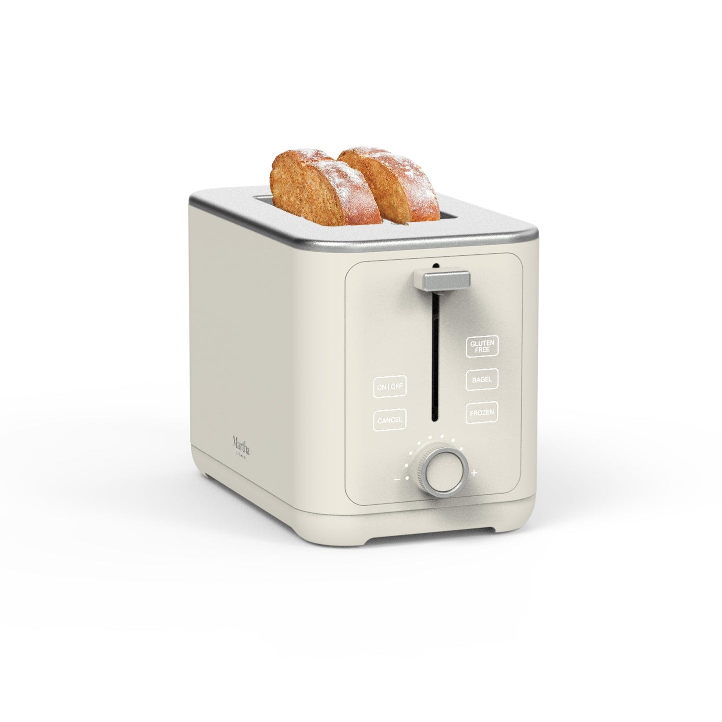 Martha Stewart 4 Slice Toaster, 10 Shade Settings with Defrost, Cancel, Bagel & Gluten-Free, Extra-Wide Self-Centering Slots for Waffles, Artisan Bread, Removable Crumb Tray, Cord Wrap,1800W, Honeydew