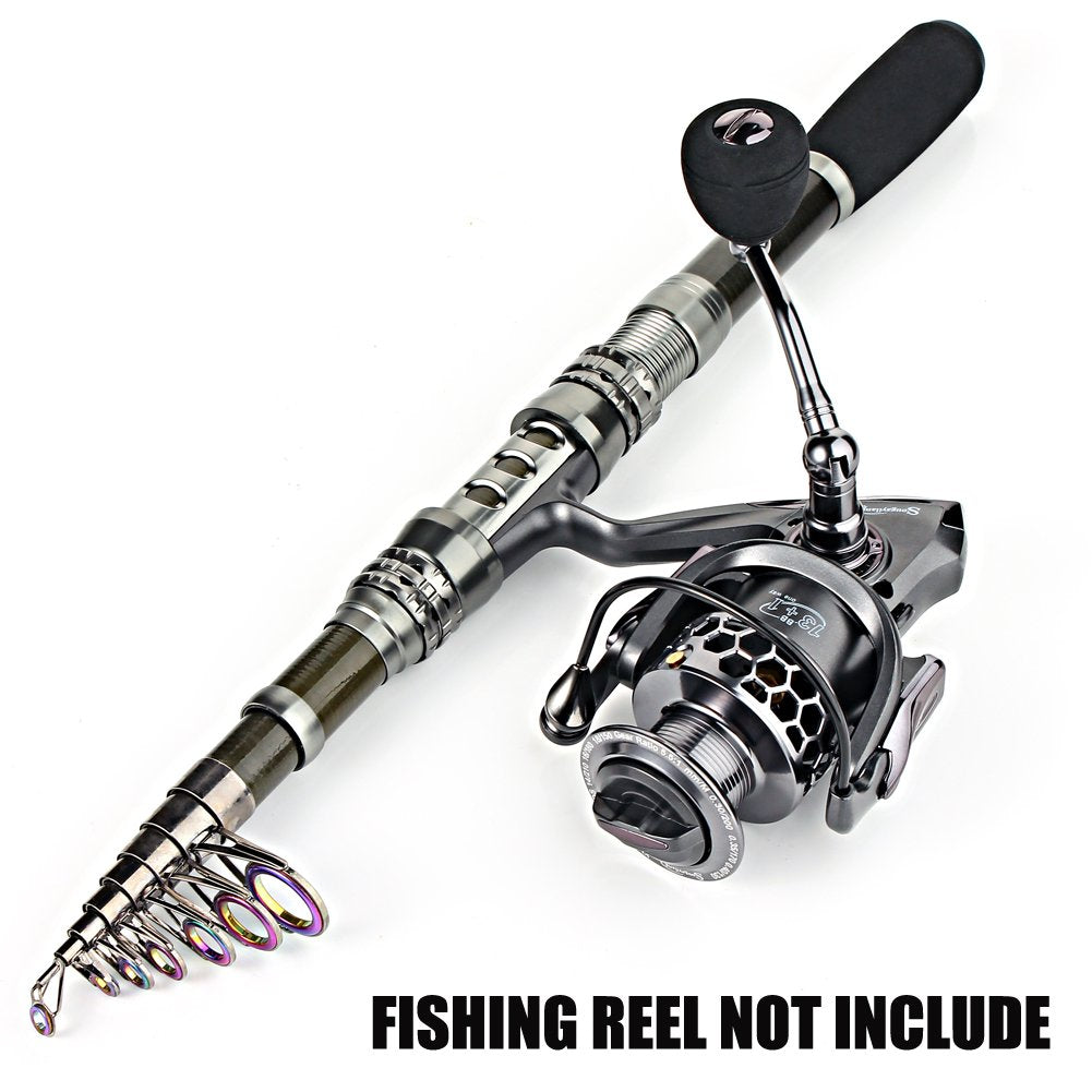 Sougayilang Fishing Rod Reel Combo with Telescopic Fishing Pole Spinning Reel Carrier Bag