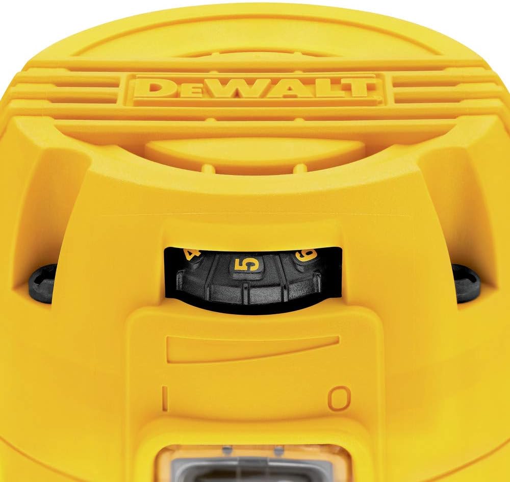 DEWALT Router, Fixed Base, 1-1/4 HP, 7.7-Amp, Variable Speed Trigger, Corded (DWP611)