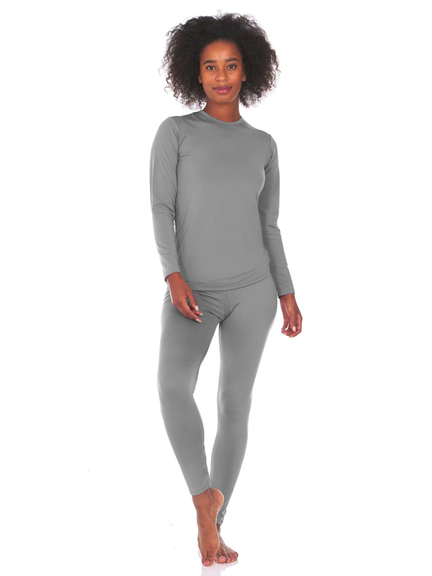 Thermajane Long Johns Thermal Underwear for Women Fleece Lined Base Layer Pajama Set Cold Weather