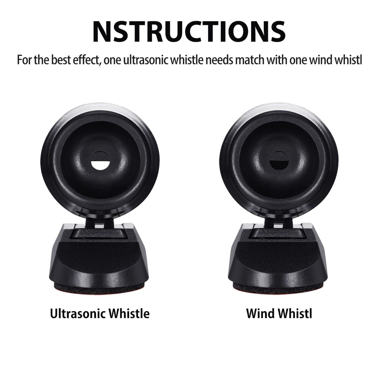 Frienda 10 Pcs Deer Whistles Horns Deer Avoids Collisions Vehicles Wind Activated Ultrasonic Warning for Car Motorcycles Animal Save Alert(Black)
