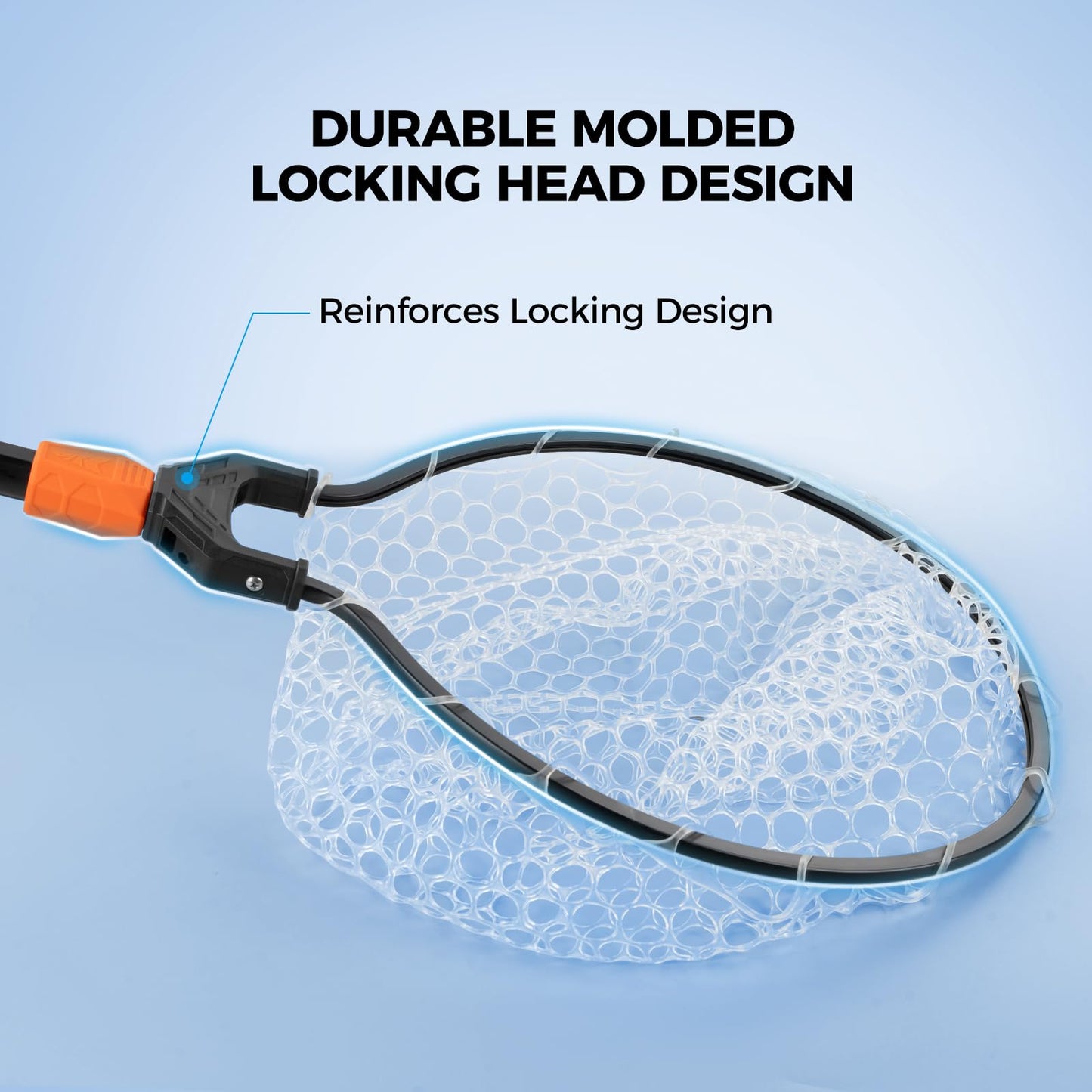KastKing Titanet Fishing Net, Durable Aluminum Handle, Non-Slip Hi-vis Grip, Compact Storage Bag & Lanyard, Ideal for Kayak & Wading Fishing, Two Net Options