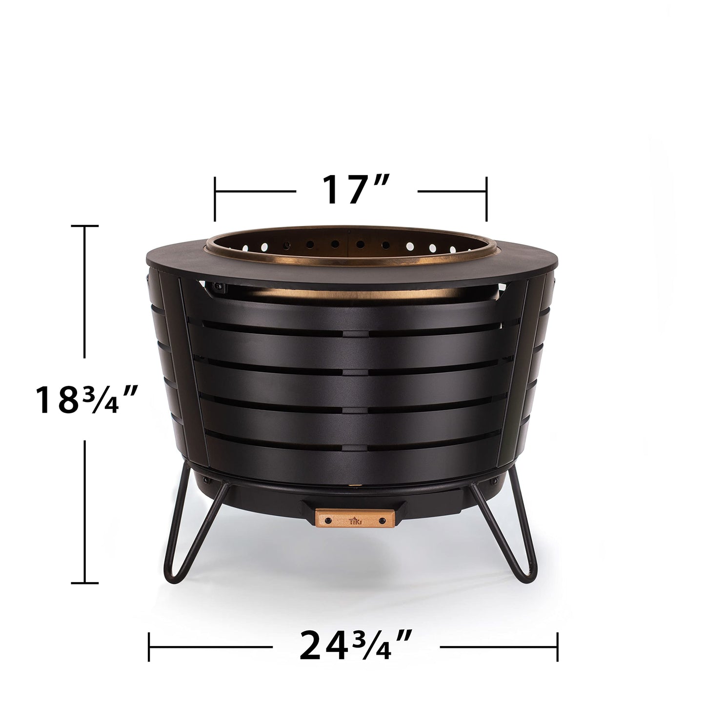 25-Inch Smokeless Patio Fire Pit, Wood Burning with Removable Ash Pan & Weather-Resistant Cover, Modern Black Design – Ideal Outdoor Smokeless Fire Pit for Backyard & Patio