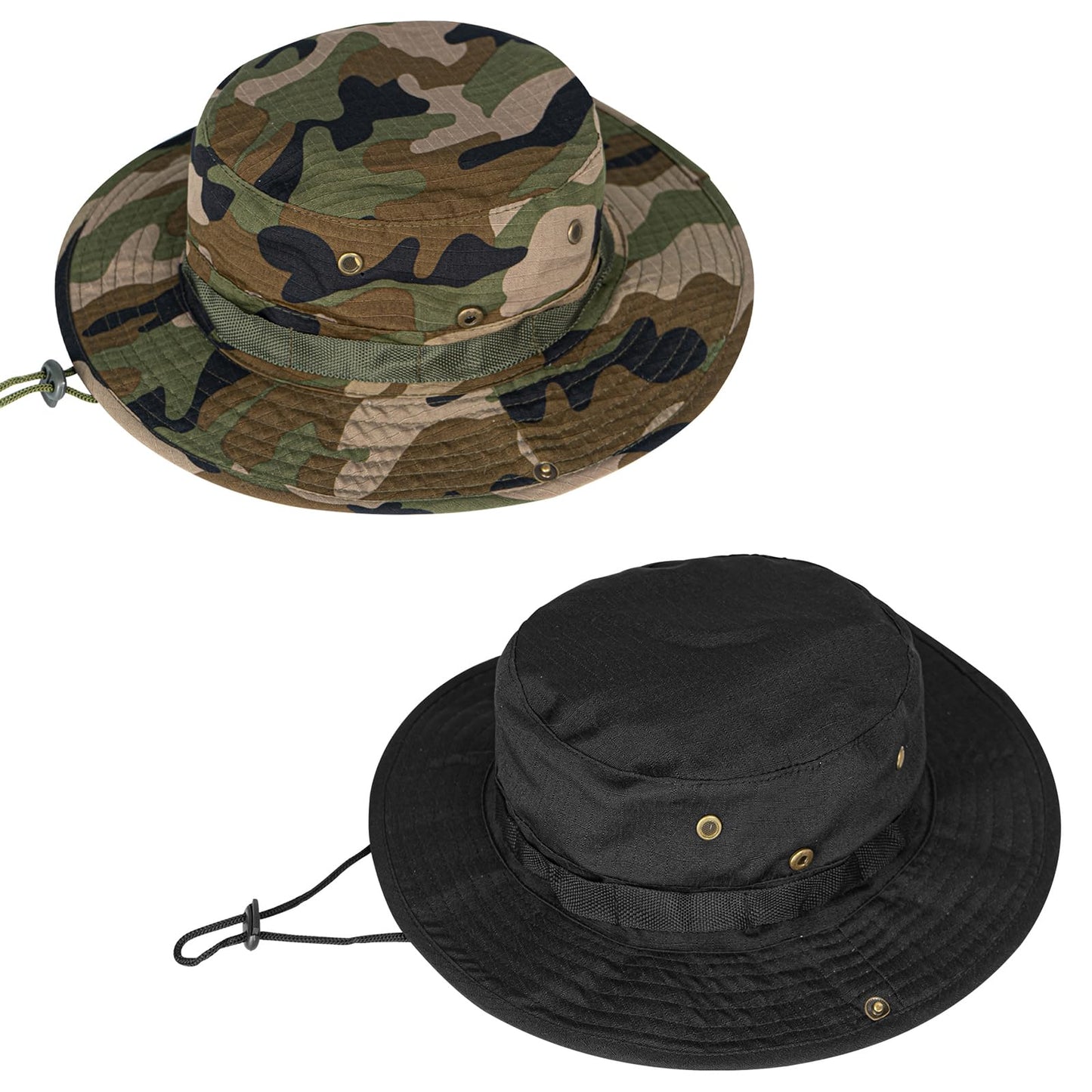 Sun Hats for Men Women Boonie Hat UPF 50+ Bucket Hat Wide Brim UV Protection Fishing Hiking Safari Outdoor Hats