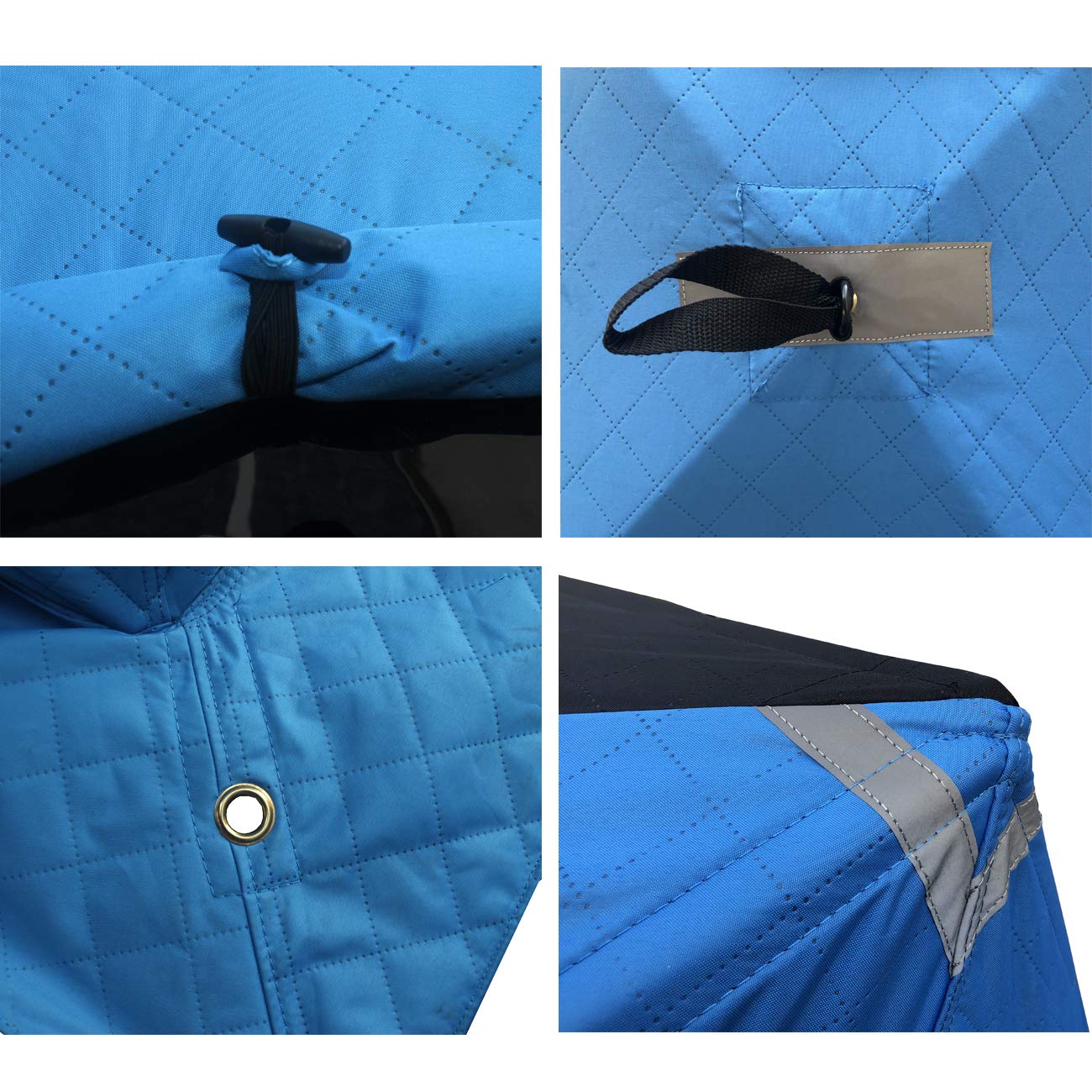 6 Person Portable Ice Fishing Shelter with 2 Big Doors-Diamond Door Guard System Ice Fishing Camping Tent