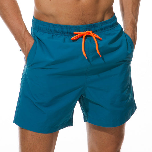SILKWORLD Men's Swimming Surf Beach Shorts Mesh Liner(Small, Peacock Blue)