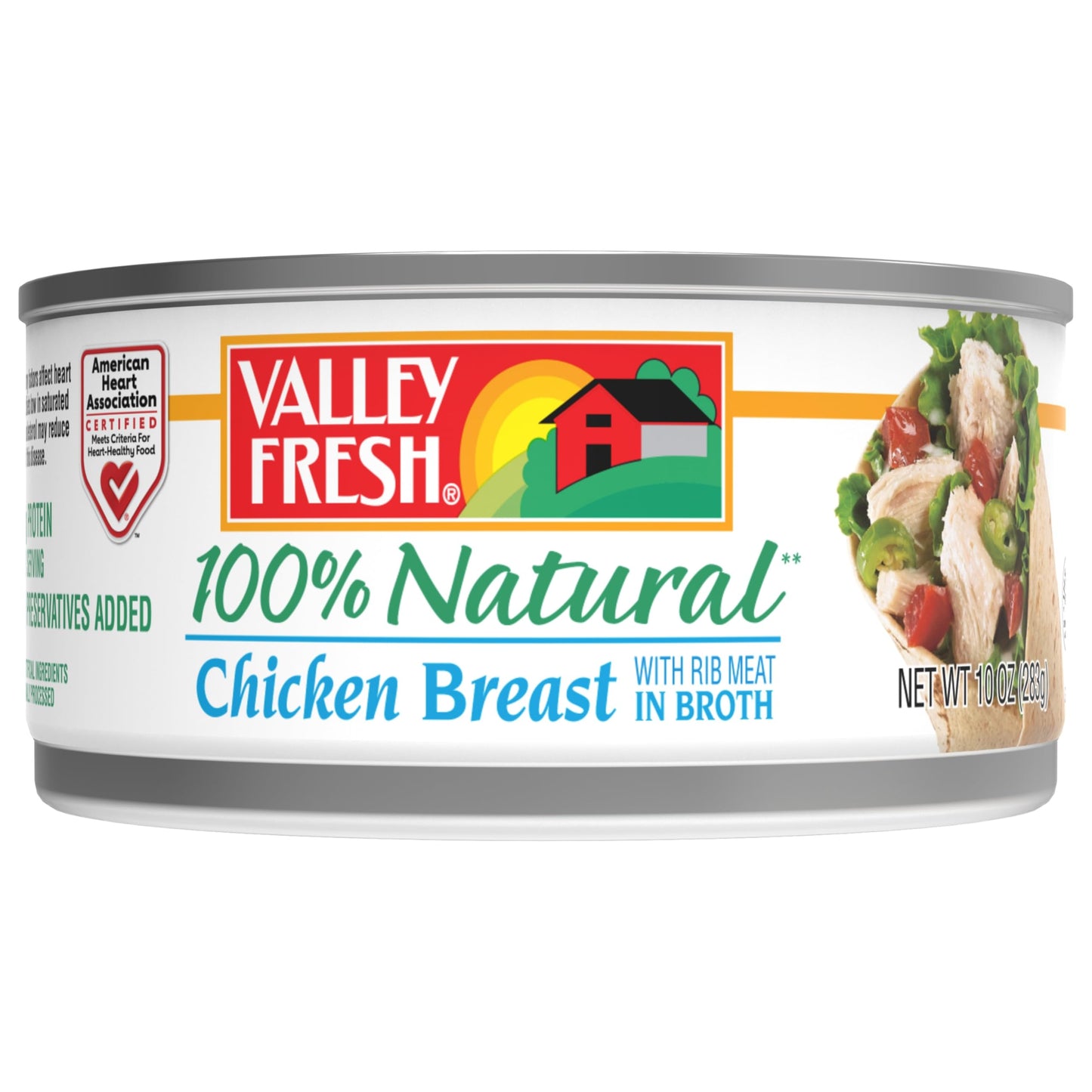 VALLEY FRESH, Chuck Chicken in Water, White & Dark, 10 Ounce (Pack of 12)