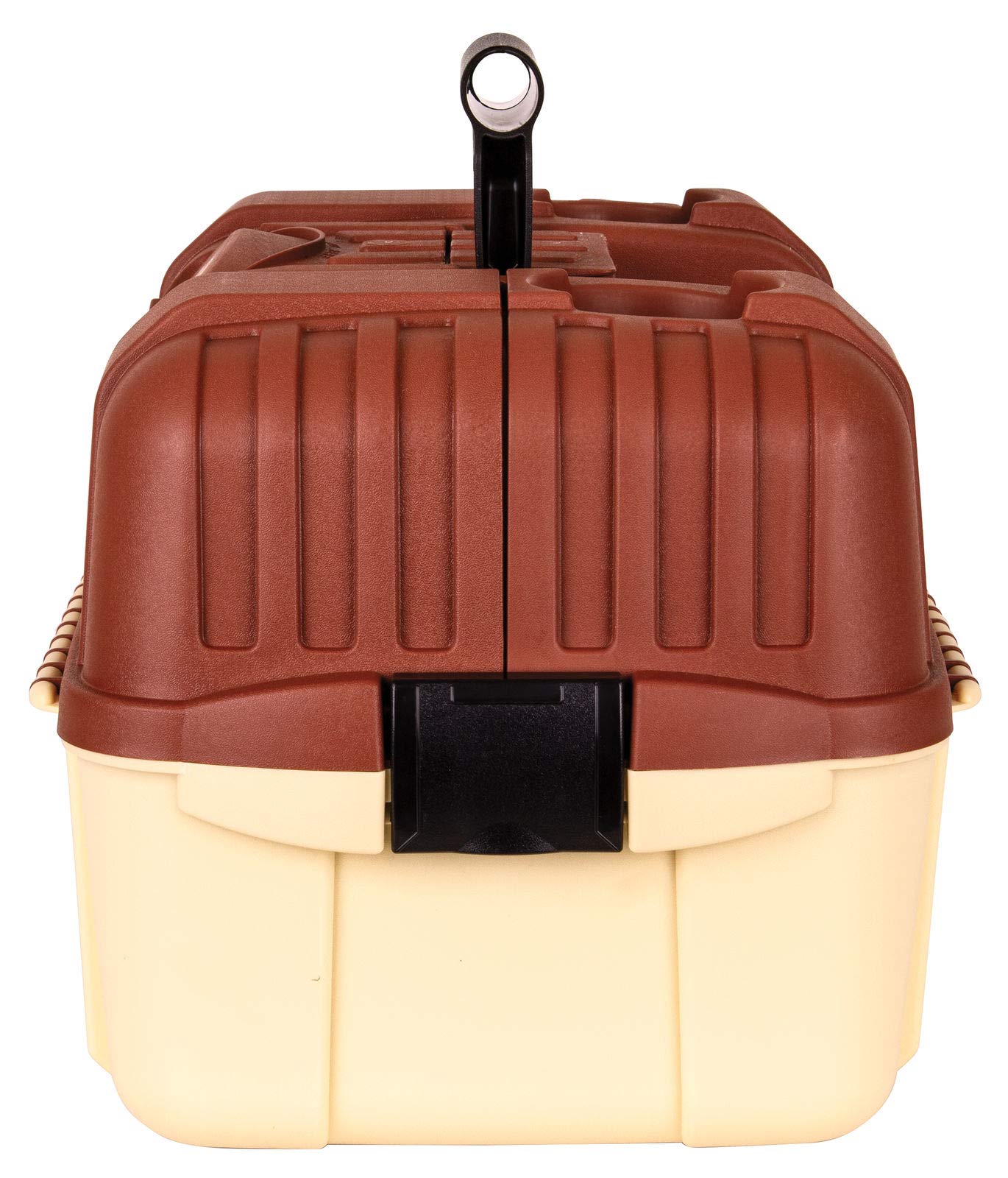 Flambeau Outdoors 2059 Hip Roof 7-Tray Fishing Tackle Box - Large Portable All-Weather Fishing Lure Organizer, 61 Compartments, Maroon/Tan