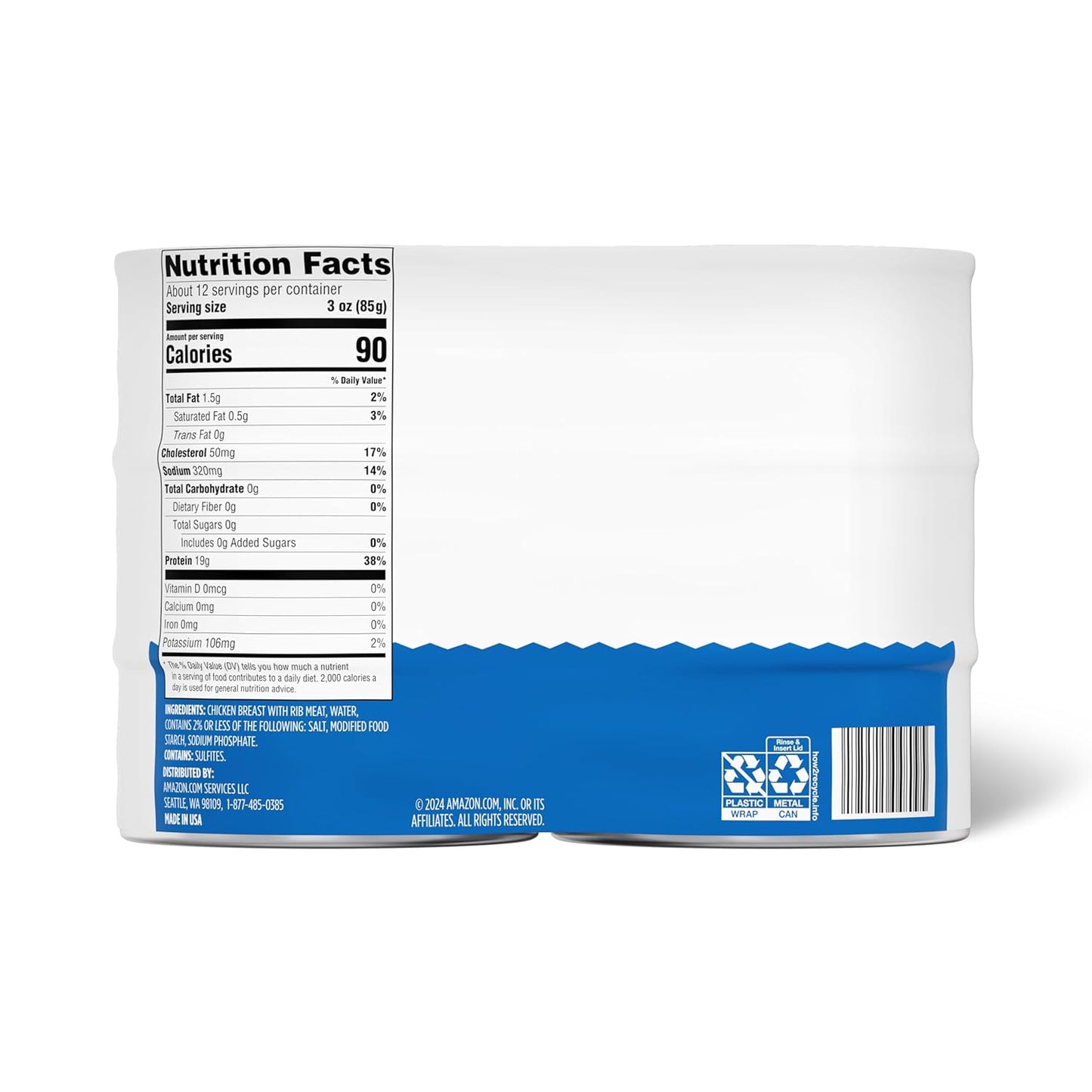 Amazon Grocery, Premium Chunk Chicken Breast, 10 Oz (Pack of 6)