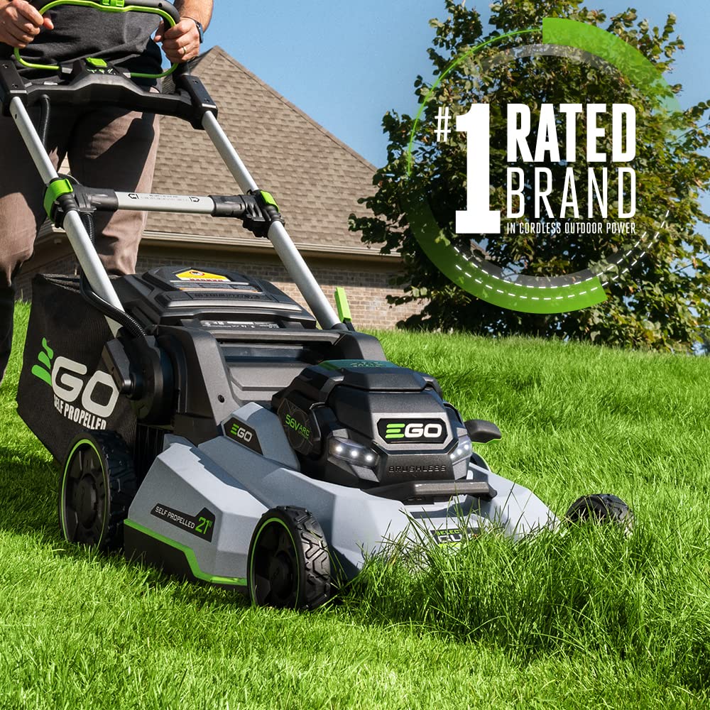 EGO Power+ Electric Lawn Mower, Self-Propelled Cordless with Select Cut, Includes (2) 56V 10.0Ah Batteries and 700W Turbo Charger - LM2156SP-2