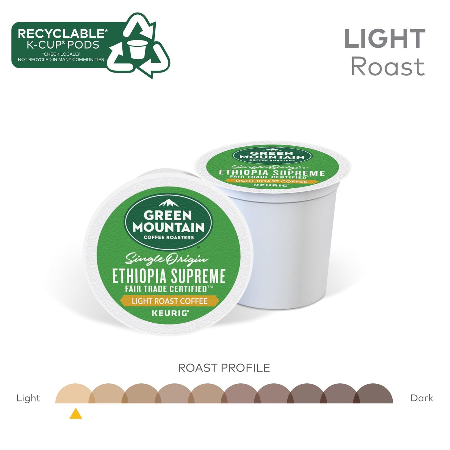Green Mountain Coffee Roasters Breakfast Blend Single-Serve Keurig K-Cup Pods, Light Roast Coffee, 96 Count