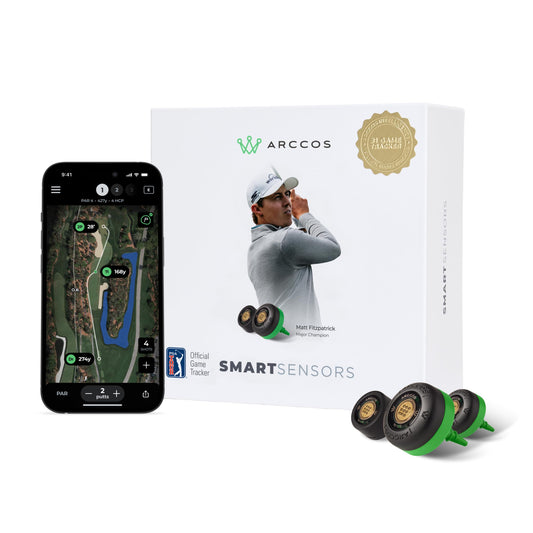 Arccos Smart Sensors: Automatic Golf Game Tracking System, A.I. Powered Caddie, A.I. GPS Rangefinder & Smart Club Distances