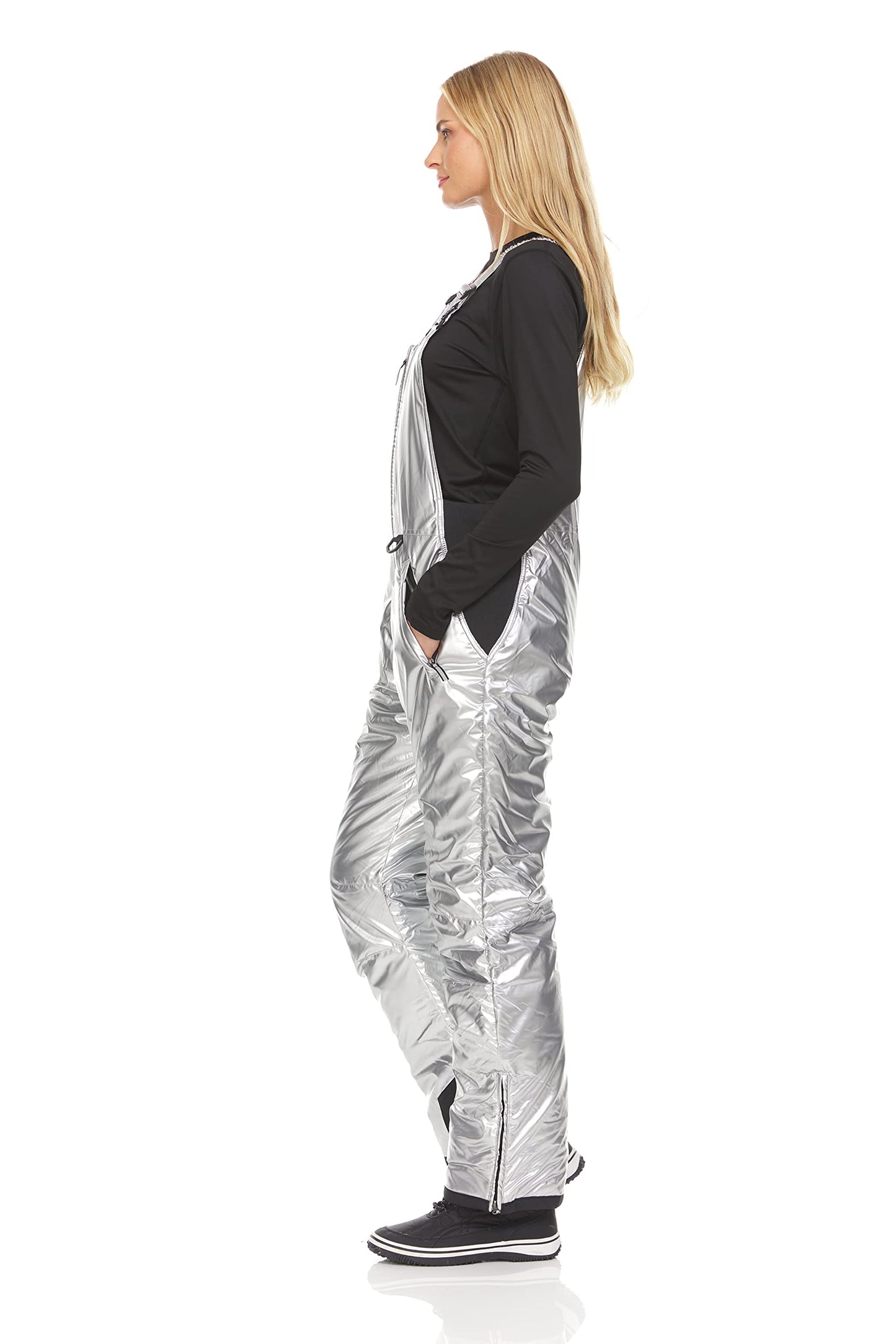Arctic Quest Womens Ski Snow Bibs Pants Insulated Water Resistant Overalls Snowboarding Winter Waterproof Pants Women