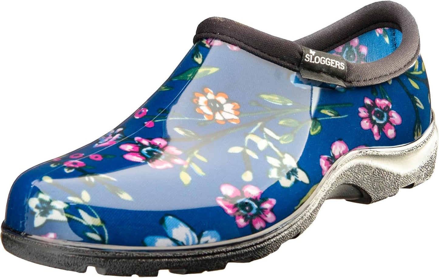 Sloggers Original Waterproof Rain and Garden Shoe for Women– Outdoor Slip-On Garden Clog - Made in The USA with Premium Comfort Insole and Arch Support - Classic Chicken Black, Size 8