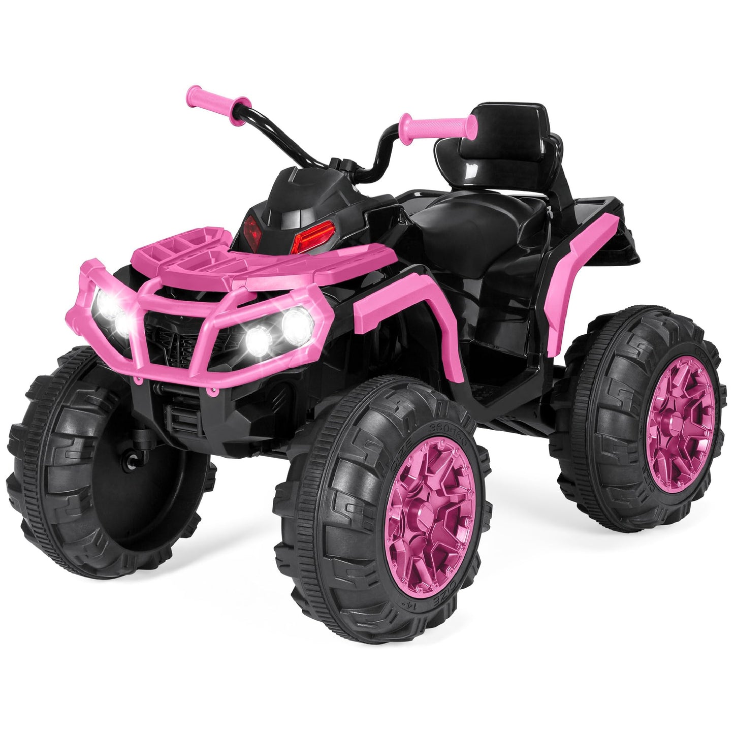 Best Choice Products 12V Kids Ride-On Electric ATV, 4-Wheeler Quad Car Toy w/Bluetooth Audio, 3.7mph Max Speed, Treaded Tires, LED Headlights, Radio - Black
