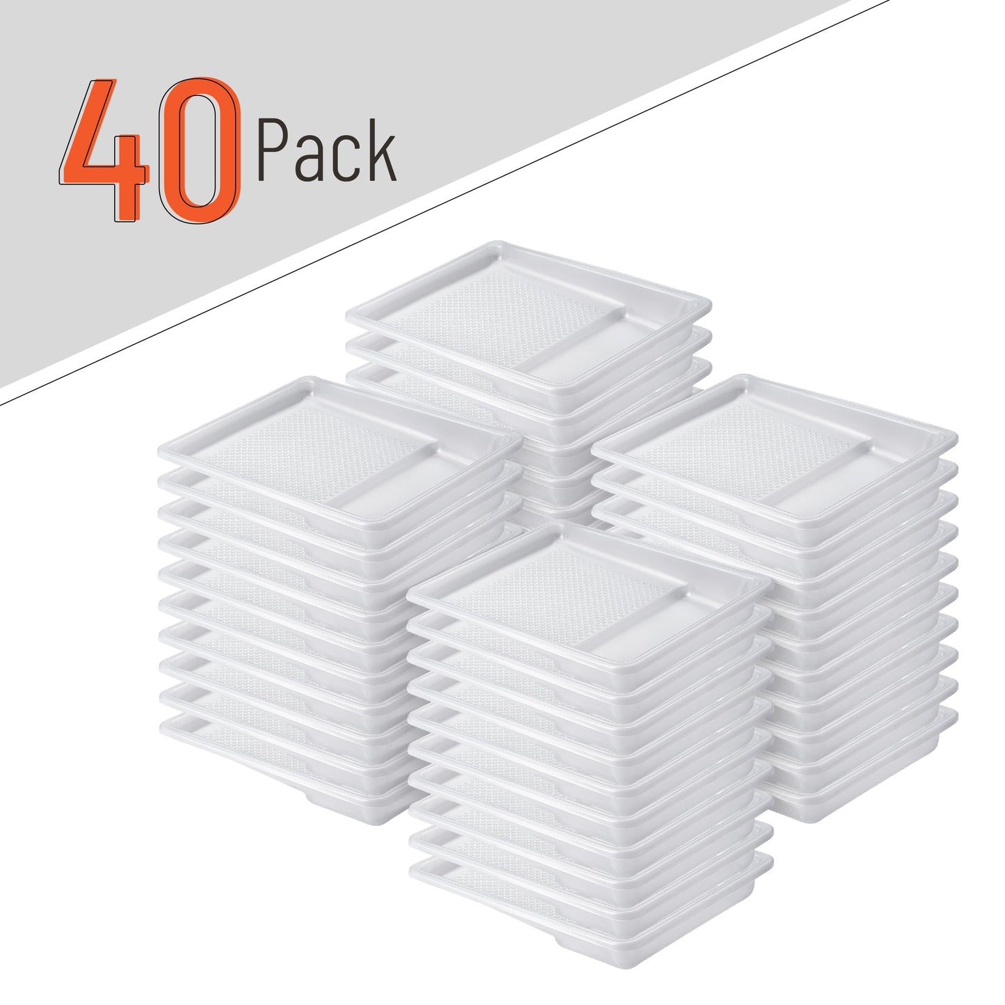 Bates- Paint Tray Liner, 9 Inch, 10 Pack, Paint Roller Tray, Disposable Plastic Paint Trays, Paint Pans Trays, Paint Supplies for House Painting, Roller Tray