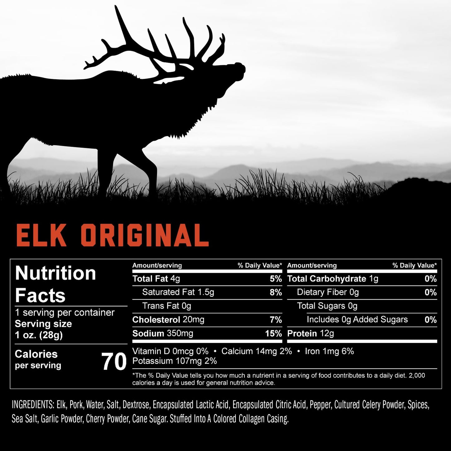 ICON Meats Snack Sticks Sampler - Assorted Flavors of Bison, Elk, Venison and Pork Jerky Sticks - 24 Pack of Individually Wrapped Meat Sticks, 6 Per Flavor – USDA Approved, All Natural Artisan Meats