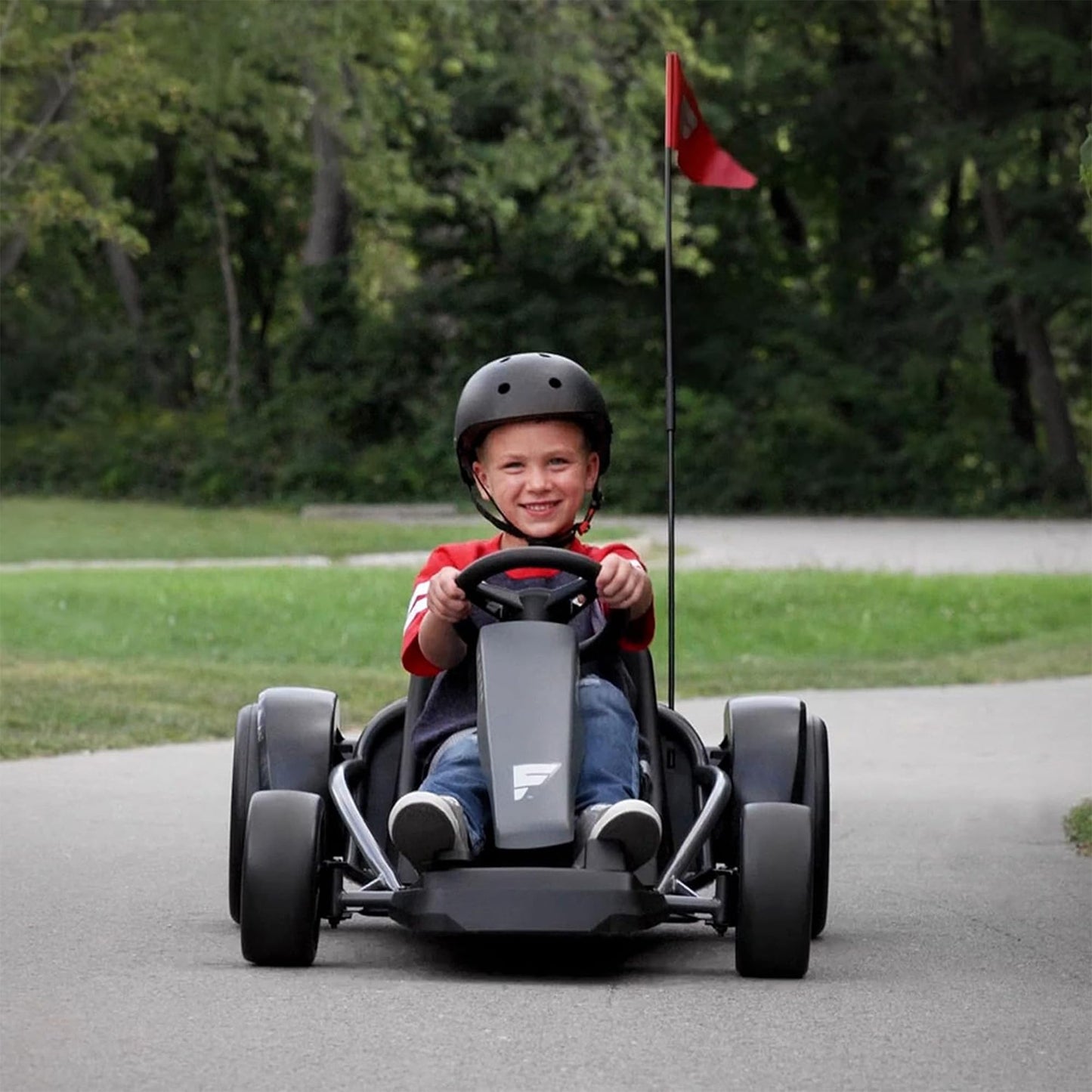 Radio Flyer Ultimate 24 Volt Electric Go-Kart for Kids Ages 3-8, 2-Seater, Red