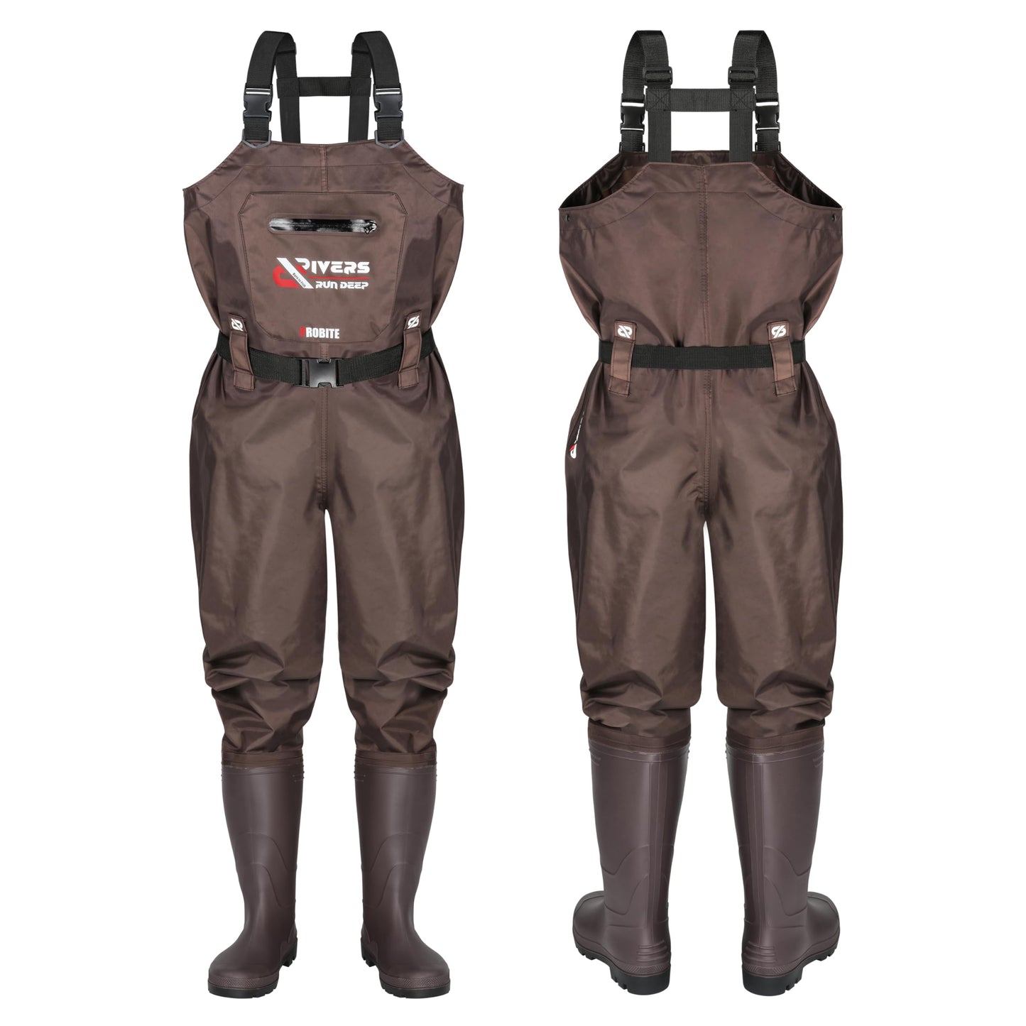 Fishing Chest Waders for Men Women with Boots Waterproof 210D Nylon PVC Breathable Waders for Hunting
