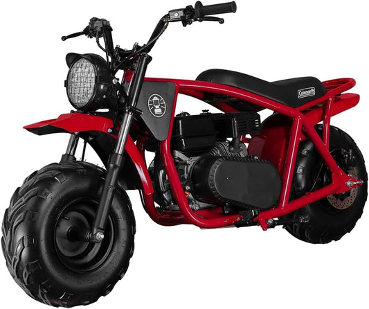 Coleman Powersports B100 105cc Gas Powered Minibike for Kids and Adults, 1-Cylinder, 4-Stroke, 22 Mph, 150 lbs Maximum Load, Ideal for Off-Road and Trail Riding