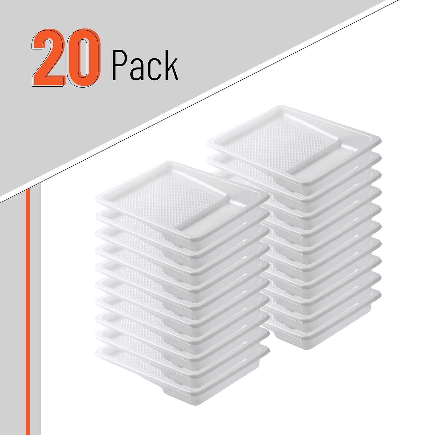 Bates- Paint Tray Liner, 9 Inch, 10 Pack, Paint Roller Tray, Disposable Plastic Paint Trays, Paint Pans Trays, Paint Supplies for House Painting, Roller Tray