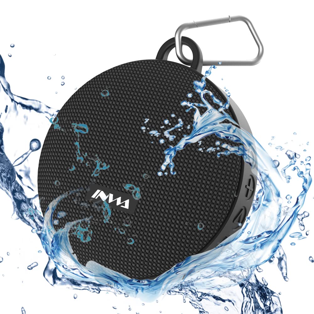 Inwa Portable Bluetooth Speaker, Bike Speakers with Speed Display, Wireless Speaker with 480 Mins Super Long of Playtime. Decent Sound, Compact Size and Loudness for Riding, Hiking, Showering, Golfing