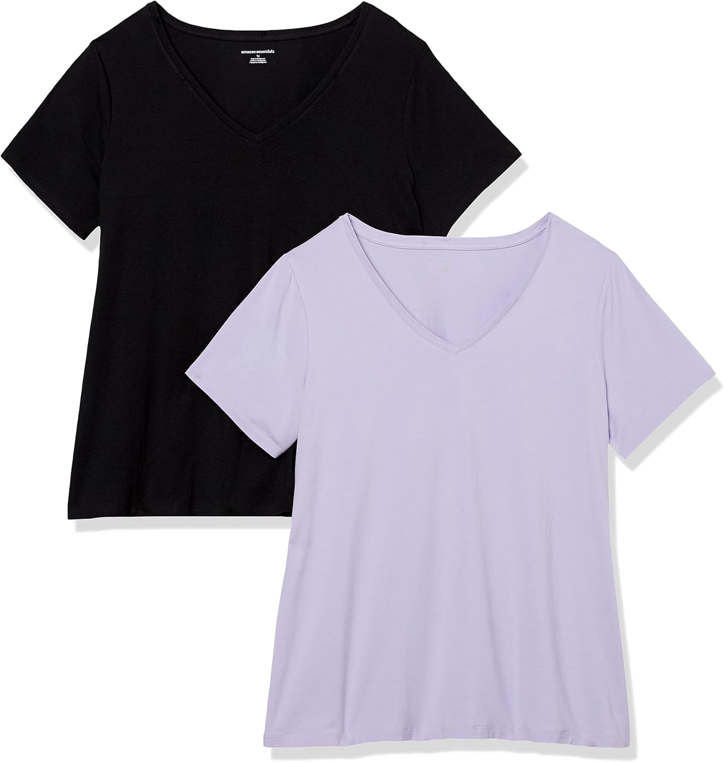 Amazon Essentials Women's Plus Size Short-Sleeve V-Neck T-Shirt