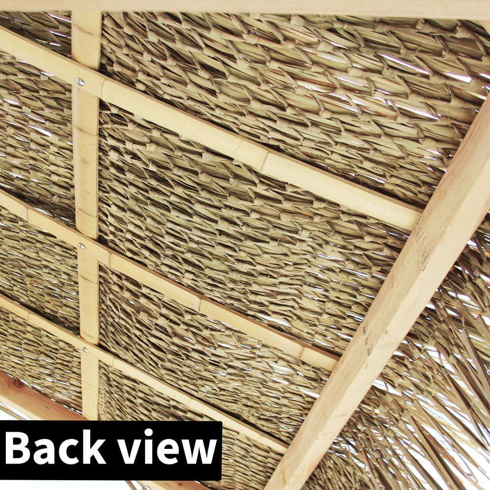 Forever Bamboo Mexican Palm Thatch Roof Runner Roll for Eco-Friendly Duck Blind Grass Tiki Hut Palapa Roofing Tiki Bars 35 in H x 8 ft L
