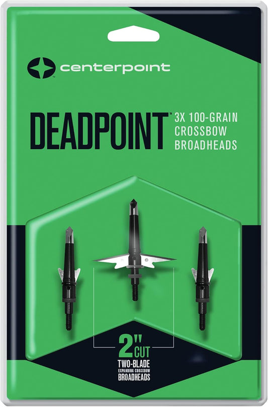 CenterPoint Archery AXCPBH100 DEADPOINT 100-Grain Mechanical Broadhead, 3-Pack