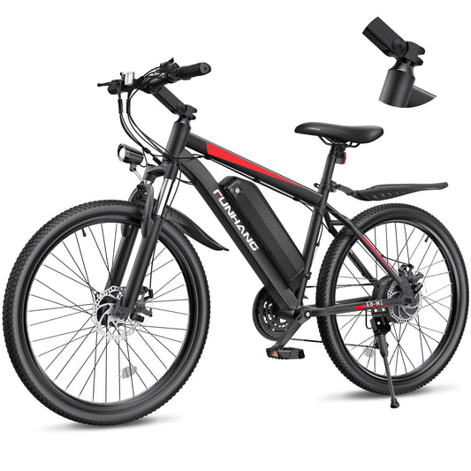 Electric Bike for Adults, 26'' 1000W Peak Ebike, Up to 50 Miles 21.7MPH Electric Mountain Bike with 48V Removable Battery, Adjustable Stem, Lockable Suspension Fork, 21-Speed, UL 2849 Certified